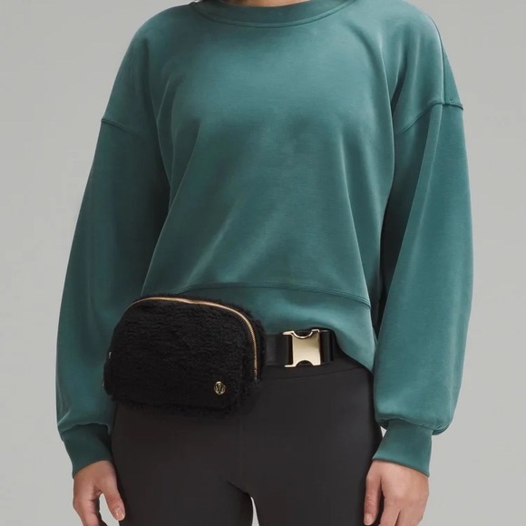 lululemon athletica Handbags - lululemon athletica Black fuzzy Belt Bag